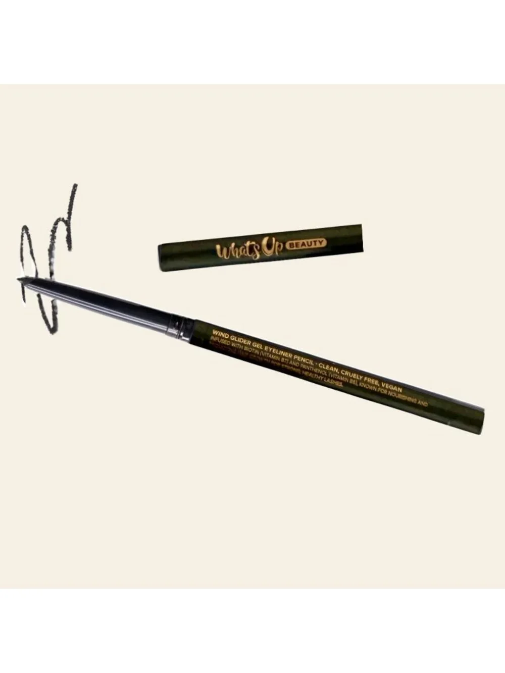 Whats Up Beauty Wind Glider Gel Eyeliner 01 Black Retractable Vegan Longwear
